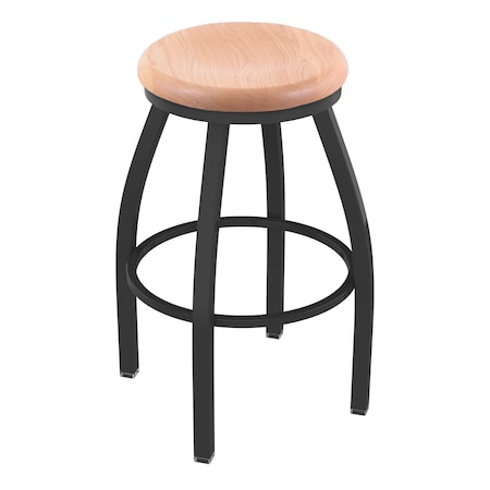 36 Swivel X-Tall Bar Stool,Pewter Finish,Nat Oak Seat